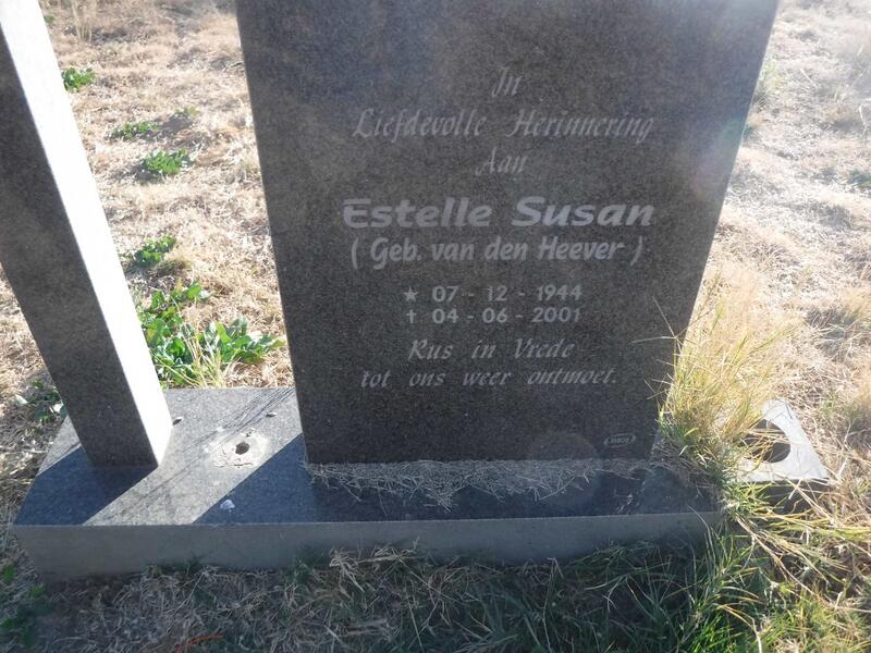 ? Estelle Susan nee VAN DEN HEEVER 1944-2001