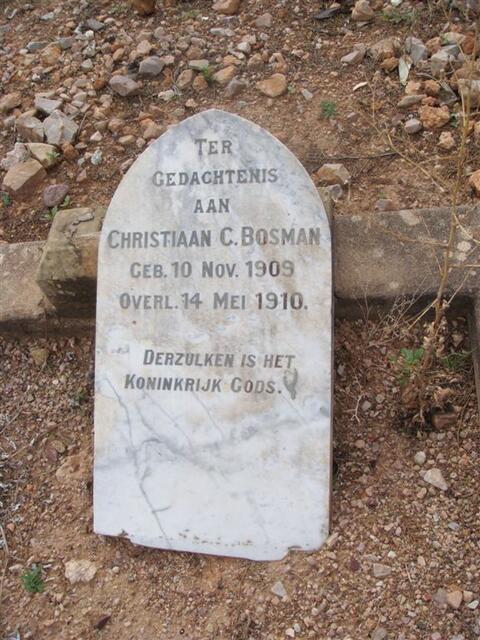 BOSMAN Christiaan C. 1909-1910