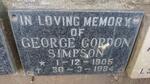 SIMPSON George Gordon 1905-1984