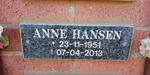HANSEN Anne 1951-2013