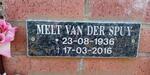 SPUY Melt, van der 1936-2016