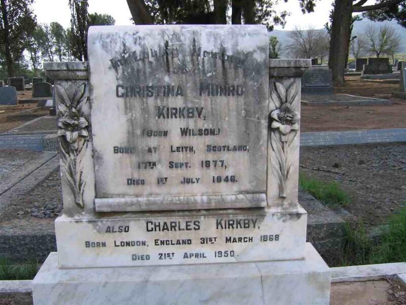 KIRKBY Charles 1868-1950 & Christina Munro WILSON 1877-1946