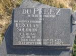 PREEZ Herculas Solomon, du 1924-1982