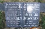 OLWAGEN J.H. 1925-2007 & G.J.M. 1931-1993