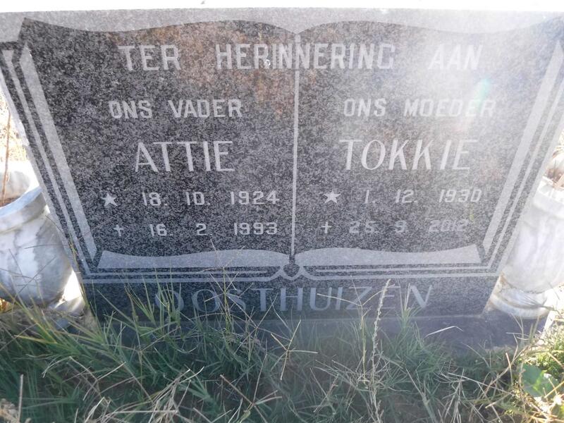 OOSTHUIZEN Attie 1924-1993 & Tokkie 1930-2012