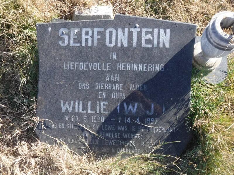 SERFONTEIN W.J. 1920-1997