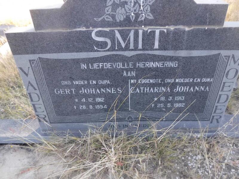 SMIT Gert Johannes 1912-1994 & Catharina Johanna 1913-1982