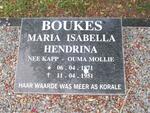 BOUKES Maria Isabella Hendrina nee KAPP 1871-1951