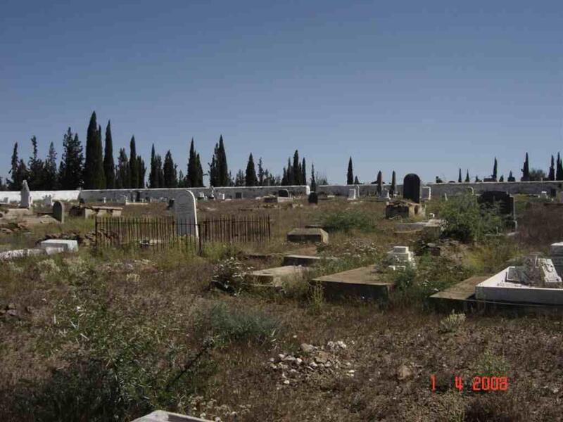4. Overview of the historical section of the cemetery within the boundary walls