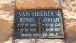 HEERDEN Johan, van 1946-2013 & Ronel 1946-2010