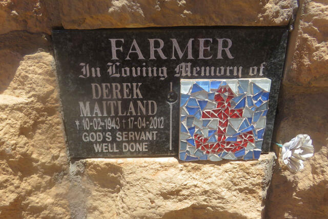 FARMER Derek Maitland 1943-2012