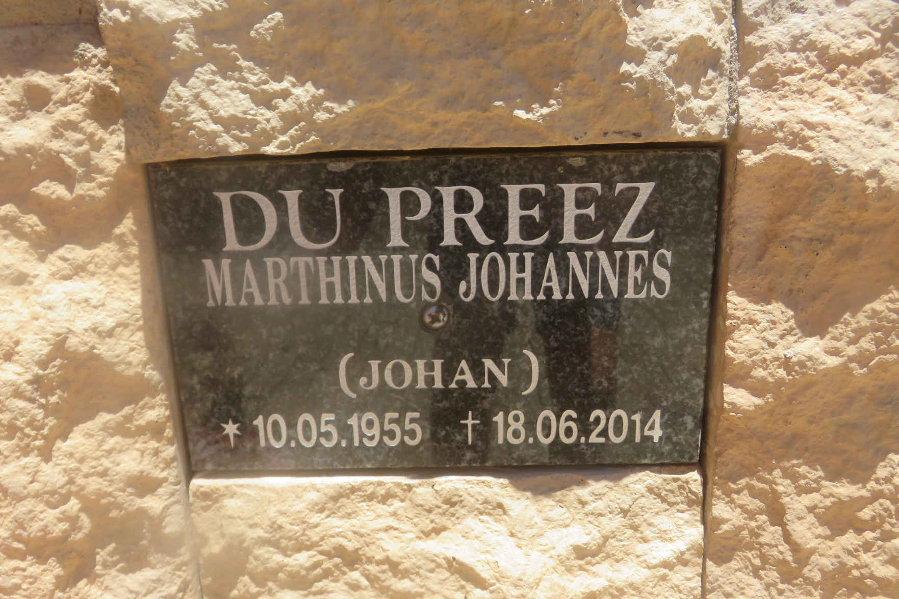 PREEZ Marthinus Johannes, du 1955-2014