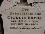 BOTHA Cicelia 1901-1902