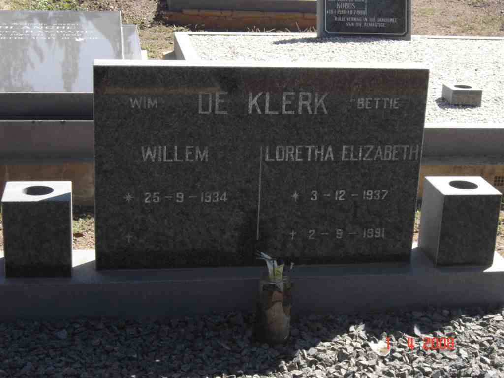 KLERK Willem, de 1934- & Loretha Elizabeth 1937-1991