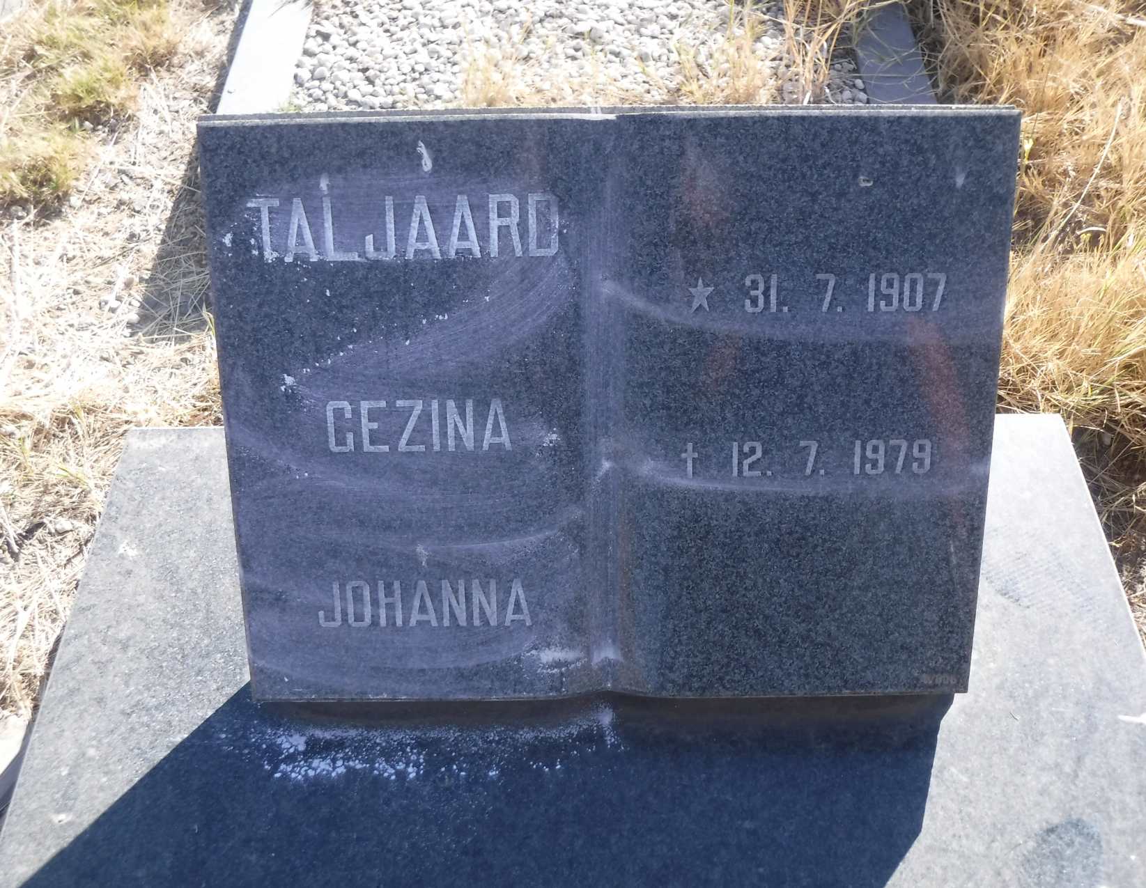 TALJAARD Gezina Johanna 1907-1979