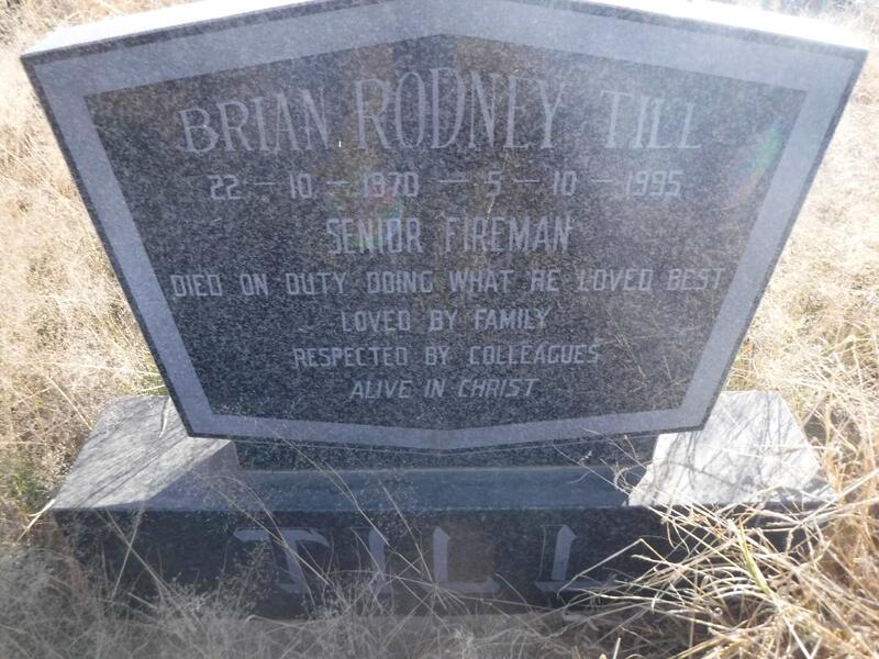 TILL Brian Rodney 1970-1995