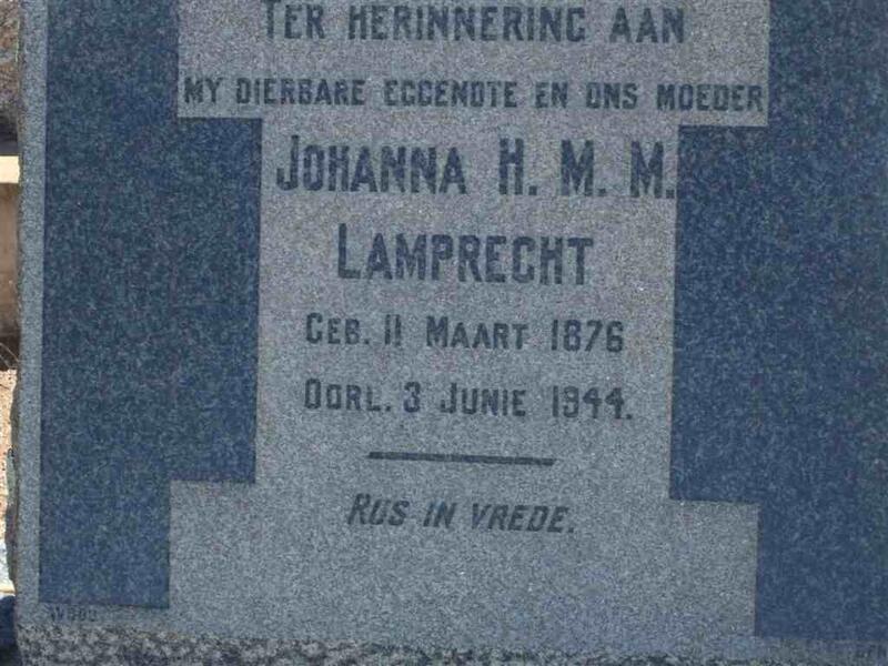 LAMPRECHT Johanna H.M.M. 1876-1944