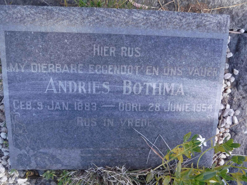 BOTHMA Andries 1883-1954