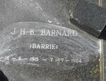 BARNARD J.H.B. 1915-1984 & Ruth DE BEER 1918-1998