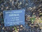 SAVAGE Beryl Doreen 1917-1998