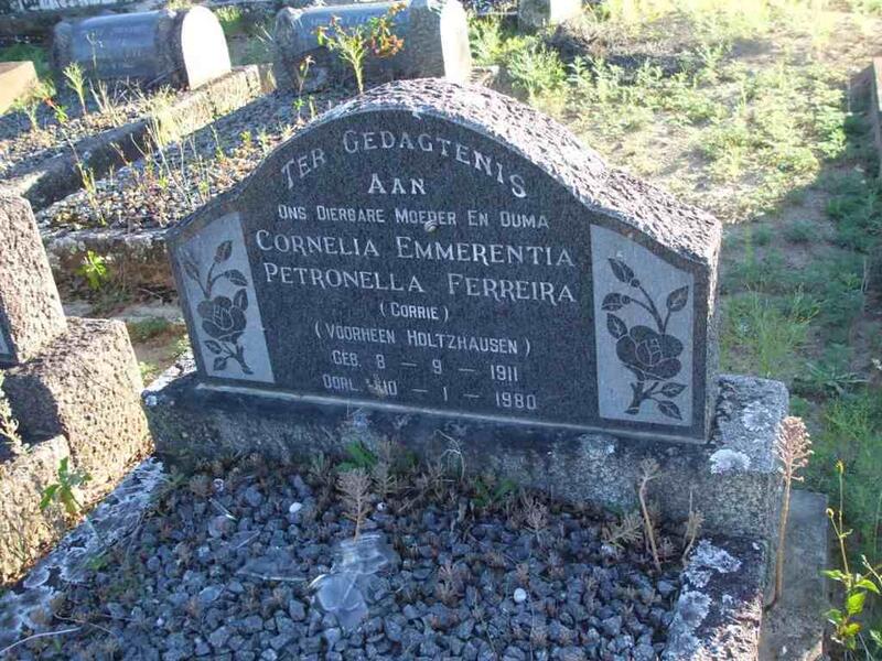 FERREIRA Cornelia Emmerentia Petronella formerly HOLTHAUSEN 1911-1980