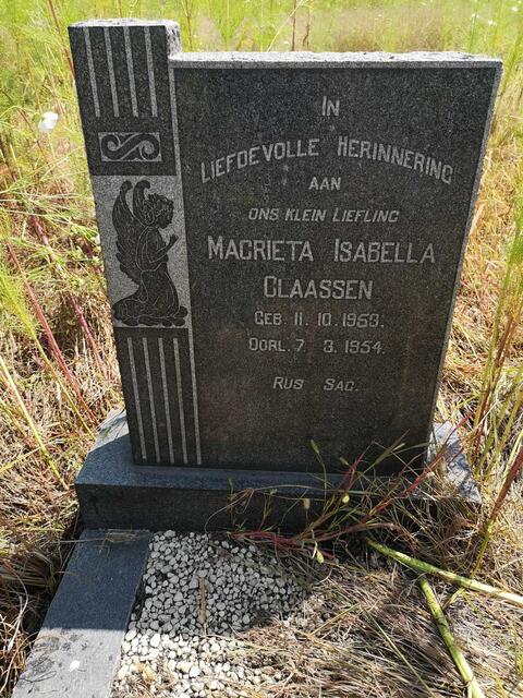 CLAASSEN Magrieta Isabella 1953-1954