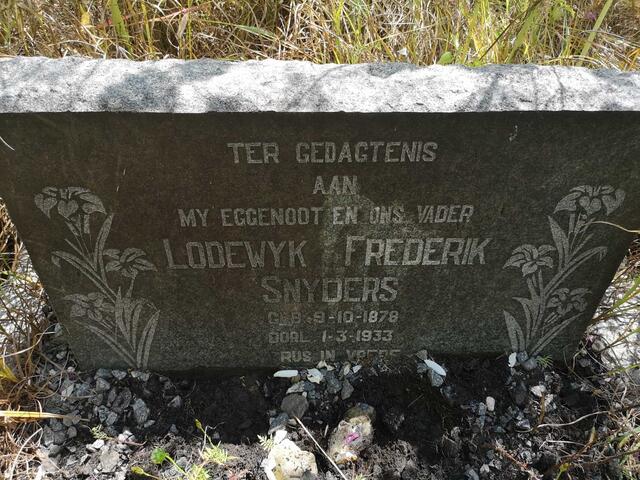 SNYDERS Lodewyk Frederik 1878-1933