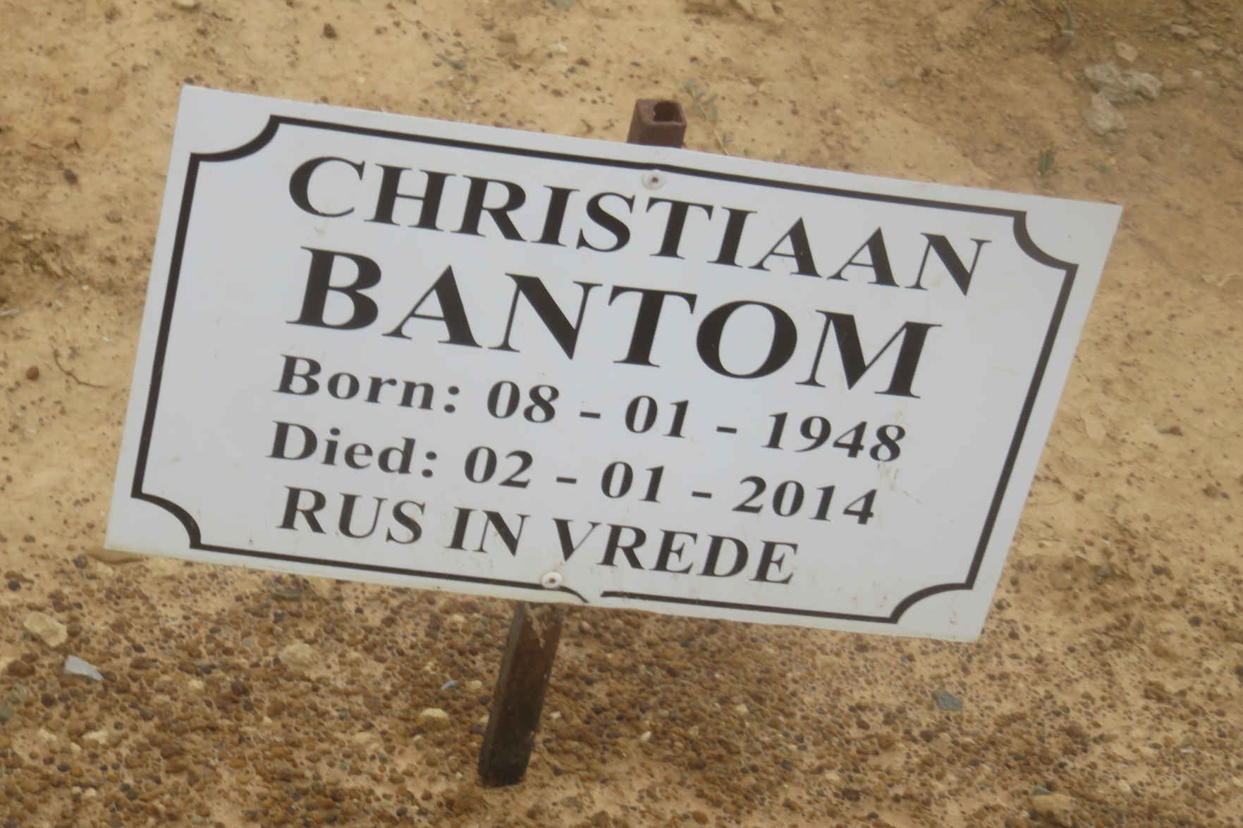 BANTOM Christiaan 1948-2014