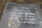 MERWE Michael J., van der 1872-1956