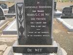 WIT Maria G.C., de nee FREYSEN 1888-1967