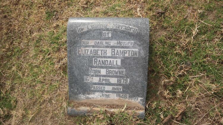 RANDALL Elizabeth Bampton nee BROWNE 1879-1946