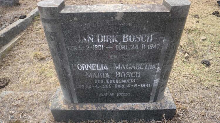 BOSCH Jan Dirk 1861-1947 & Cornelia Magaretha Maria KOEKEMOER 1865-1941