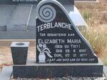 TERBLANCHE Elizabeth Maria nee DU TOIT 1899-1977