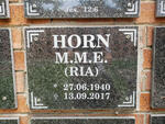 HORN M.M.E. 1940-2017