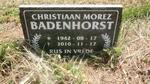 BADENHORST Christiaan Morez 1942-2010