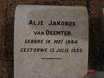 DEEMTER Alje Jakobus, van 1844-1935