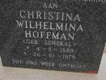 HOFFMAN Christina Wilhelmina nee SENEKAL 1889-1978