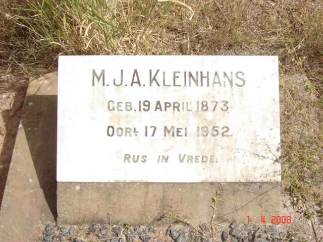 KLEINHANS M.J.A. 1873-1952