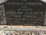 TONDER Carolina Elizabeth, van nee STRYDOM 1873-1960