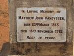 VANEYSSEN Matthew John 1845-1913