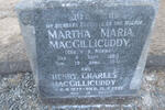 MACGILLICUDDY Henry Charles 1877-1956 & Martha Maria V.D. MERWE 1880-1941