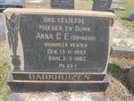 BARKHUIZEN Anna C.E. voorheen VENTER nee SNYDERS 1893-1967