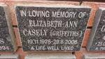 CASELY Elizabeth-Ann nee GRIFFITHS 1928-2006