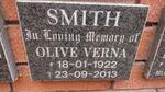 SMITH Olive Verna 1922-2013