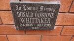WHITTAKER Donald Vanstone 1935-2015