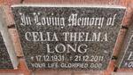 LONG Celia Thelma 1931-2011
