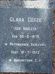 GÖTZE Clara nee SOBCZYK 1870-1952