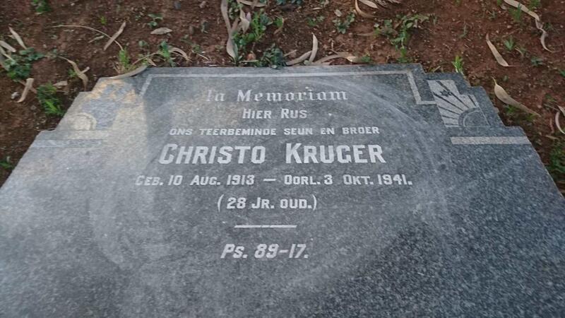KRUGER Christo 1913-1941