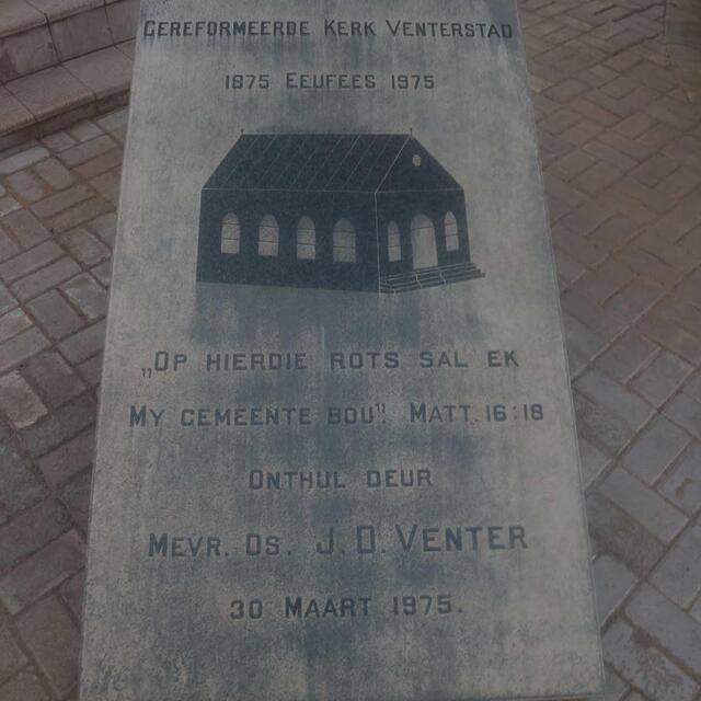 1. Gedenksteen - Eeufees Venterstad Gereformeerde kerk 1975