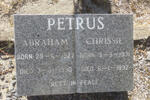 PETRUS Abraham 1927-1990 & Chrissie 1931-1992